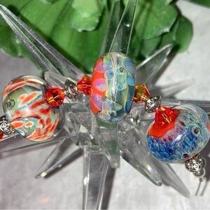 Artisan Handmade Lamp work Focal Beads.